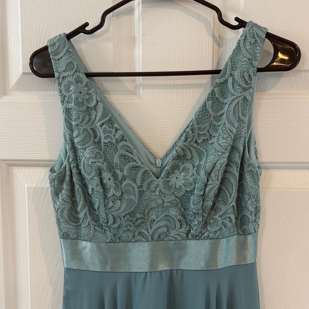 Ever Pretty Lace Bodice Dress in Blue
